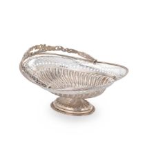 A Victorian silver swing handled fruit basket,