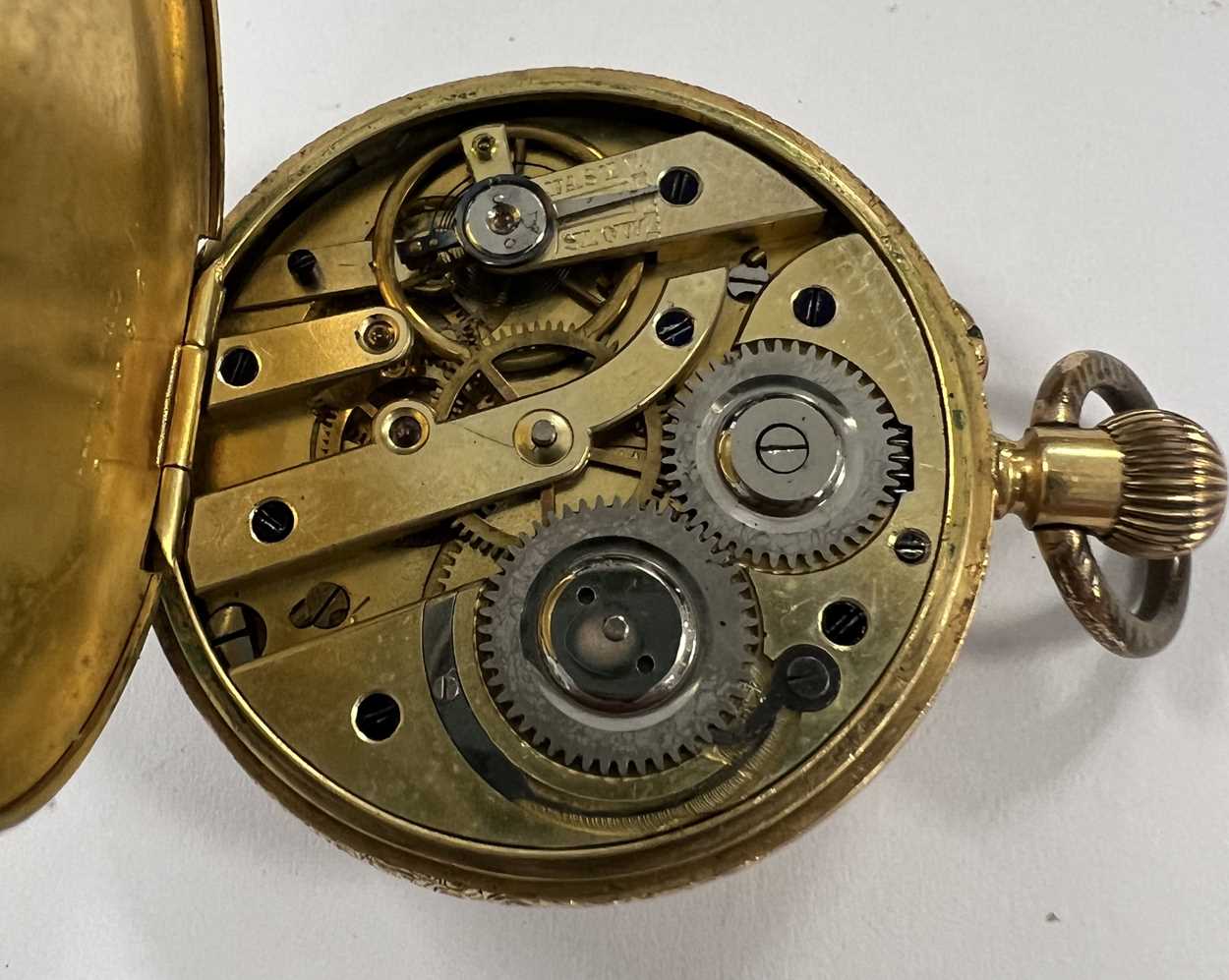 Unsigned - A Swiss 18ct gold open faced pocket watch, - Image 6 of 6