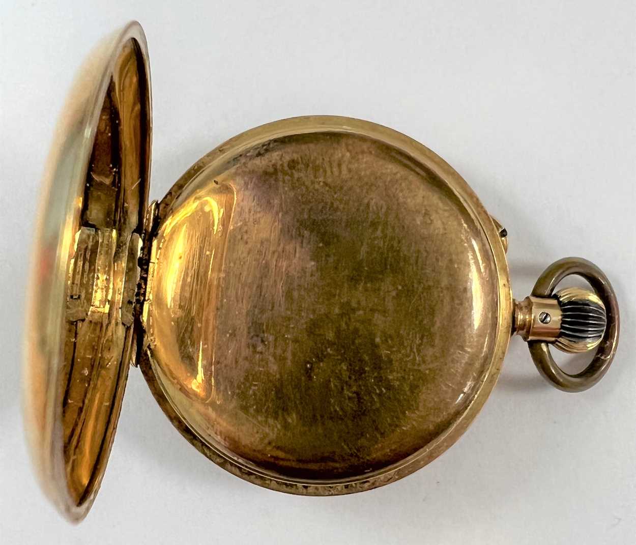 J.W. Benson, London - A Swiss 18ct gold open faced pocket watch with accompanying chain, - Image 6 of 14