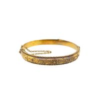 A Victorian 15ct gold bangle,