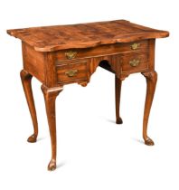 A parquetry lowboy, 19th century,