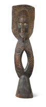 A carved wood figure, Papua New Guinea, probably 19th century,