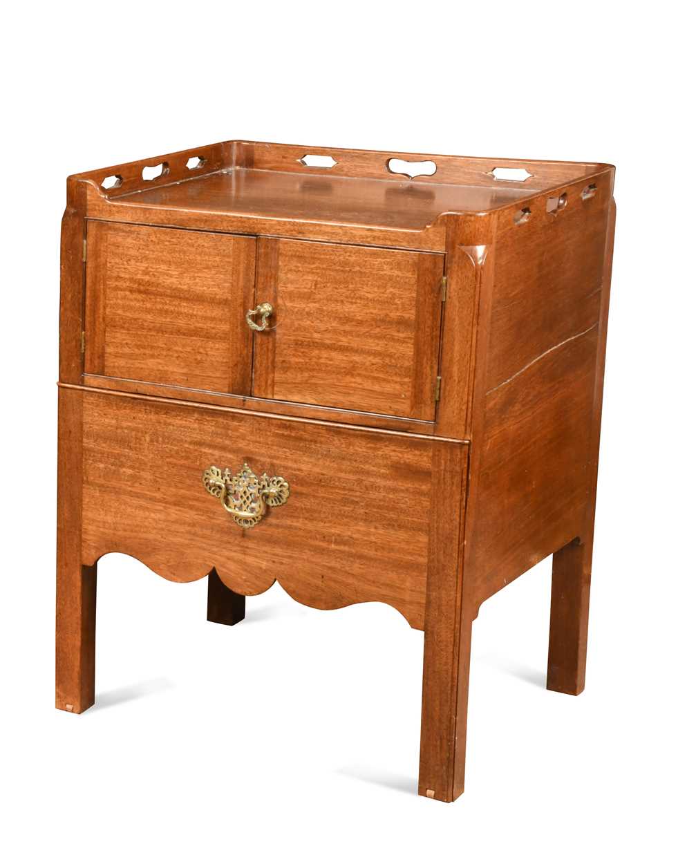 A George III mahogany bedside commode,