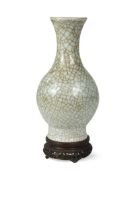 A Chinese Guan-type baluster vase, late Qing Dynasty, late 18th/early 19th century,