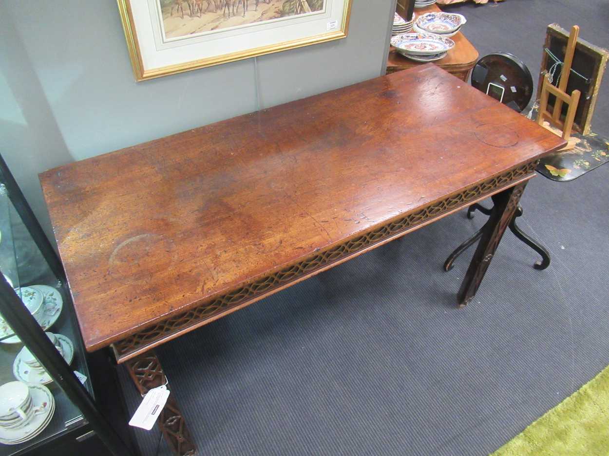 A Chippendale style mahogany serving table, 19th century, - Image 5 of 20