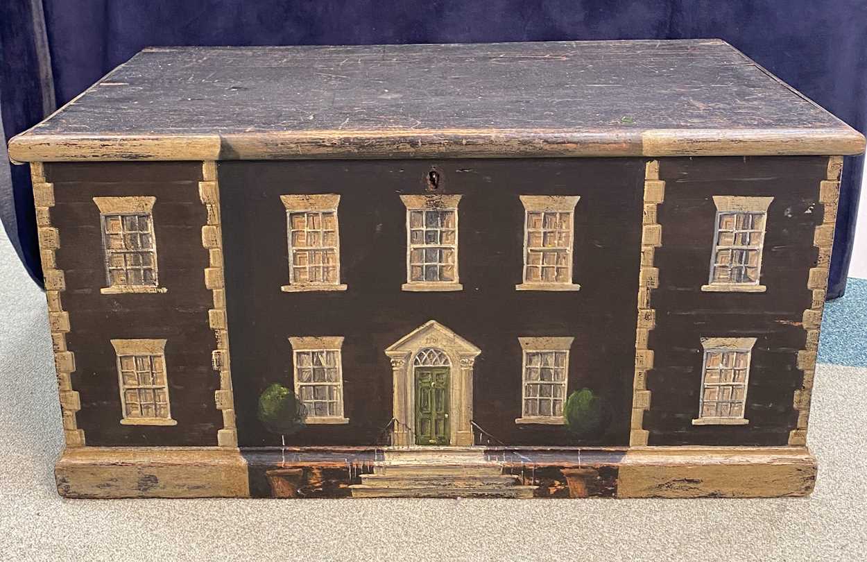 A folk art country house box, 19th century, - Bild 2 aus 9