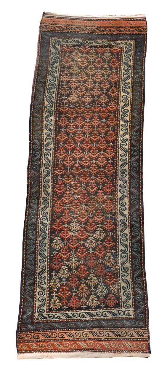 A Kurdish tribal runner rug, circa 1920,