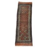 A Kurdish tribal runner rug, circa 1920,