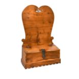 A yew wood candle box,