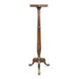 A George III style mahogany torchere,