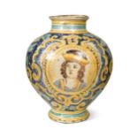 A large Maiolica vase,