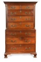 A George III mahogany chest-on-chest,
