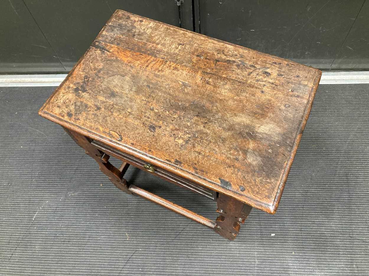 A small continental fruitwood side table, 18th century, - Bild 10 aus 10