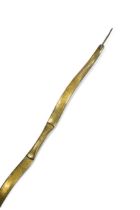 A North Indian gold damascened steel bow, late 19th/early 20th century,