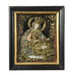 A German reliquary of the Madonna and child, 19th century,