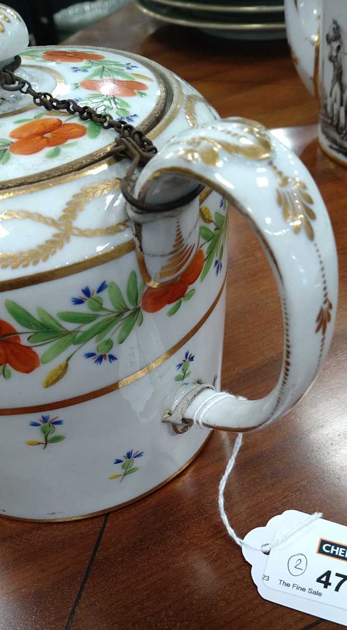 Two Paris porcelain teapots and covers, circa 1810, - Image 7 of 13