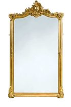 A Victorian rococo style gilt framed wall mirror,