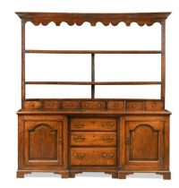 An oak dresser, 18th century,