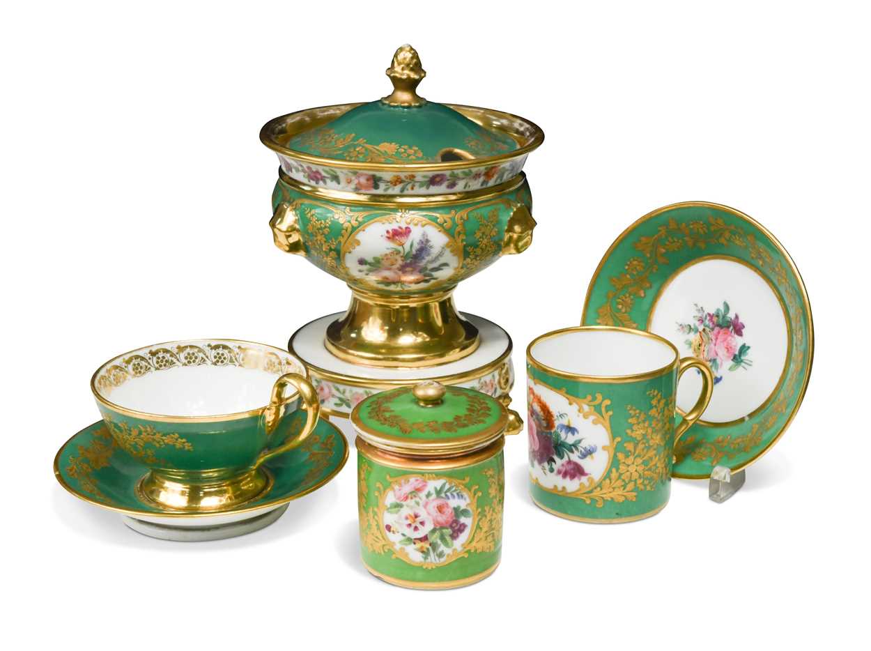 A Paris porcelain service, late 19th century,