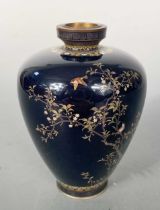 A Japanese cloisonne enamel vase, late Meiji Period, circa 1900,