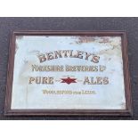 A Bentley's Yorkshire Breweries Ltd Pure Ales advertising mirror, 46 x 33".