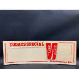 A Coca Cola celluloid advertising sign, 30 x 10".