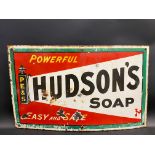 A Hudson's Soap rectangular enamel sign, 26 x 16".