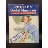 A pictorial showcard advertising Phillips' Dental Magnesia, 9 1/2 x 12 1/4".