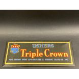 An Ushers Triple Crown ale celluloid showcard, 12 x 5".