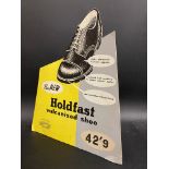 A Holdfast Vulcanised Shoe die-cut pictorial showcard, 10 x 12".