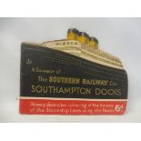 A Souvenir of The Southern Railway Co's Southampton Docks, showing distinctive colouring of the