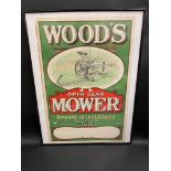 A Wood's Open Gear Mowers pictorial advertising poster, printed by Hickson, Ward & Co. London,