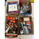 A large quantity of motoring collectables, including oil and grease tins, ephemera etc.
