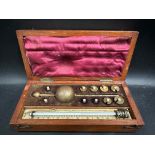 A mahogany cased Sikes's Hydrometer, bearing name to the lid Wickenden & Sons Hotel Valuers