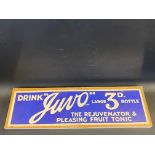 A Juno Tonic paper advertisement, mounted behind perspex, 25 x 7 1/4".