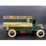 An early tinplate model of a delivery van advertising C.W.S. Crumpsall Cream Crackers, still