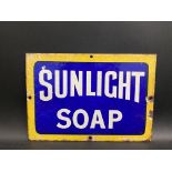 A small and very early Sunlight Soap enamel sign by Patent Enamel, in good condition, 10 x 7".