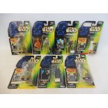 Seven good condition carded Star Wars Power of The Force action figures to include Emporer