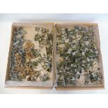 Two trays of WWII era predominantly Russian soldiers.