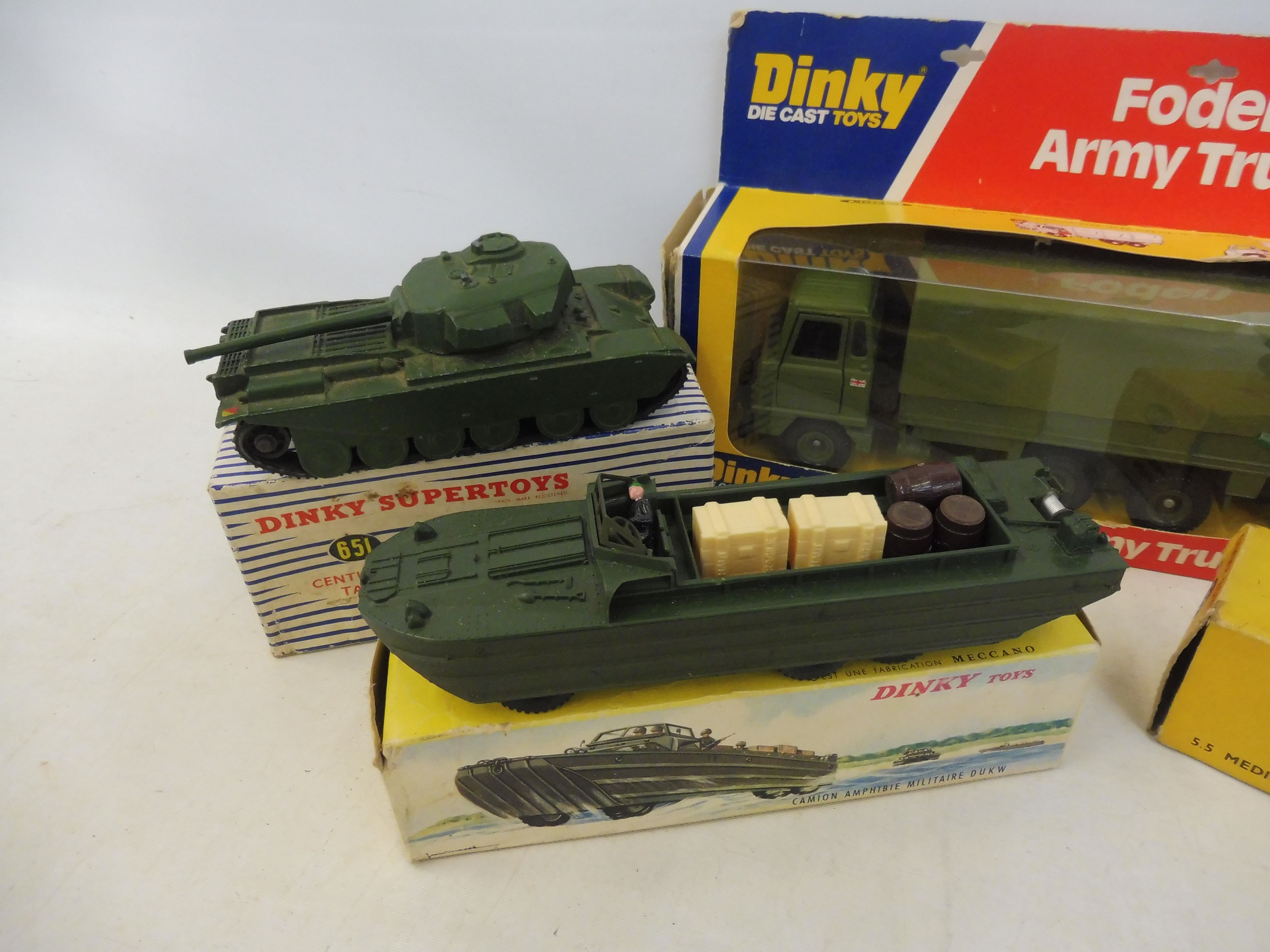 Six boxed Dinky military vehicles/gun. - Image 2 of 3