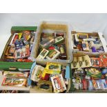 A large quantity, across four boxes, of various die-cast: EFE, Days Gone and other makers.