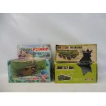 An Airfix circa 1970s 1/32 scale military series Abba SP gun and an Alvis Stalwart, a Britains