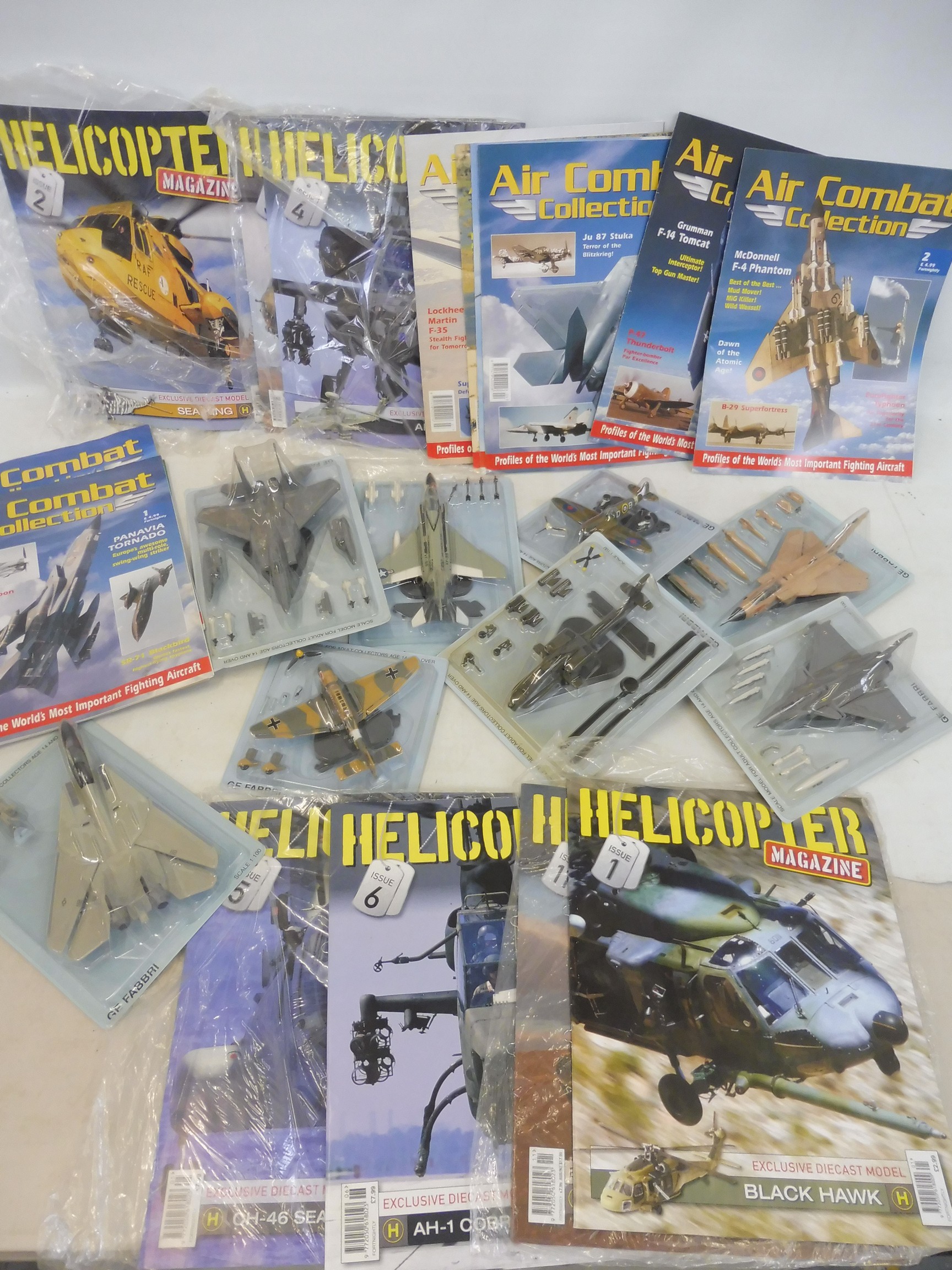 A selection of military aircraft models from the Air Combat Collection.