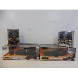 Two boxed Batman vehicle and figure sets plus two boxed Batman figures.