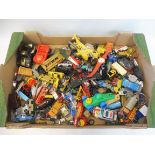 A large tray of playworn die-cast, mainly Matchbox, various eras .