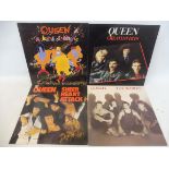 Four original Queen LPs - The Works, Kind of Magic, Sheer Heart Attack etc.