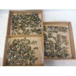 Three trays of well painted plastic WWII Russian soldiers.