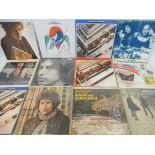 A selection of various LPs from the 1960s and 1970s including Beatles Blue x 2, Beatles Red, Bob