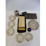 A selection of Indian silver, white metal and collectables including a Canada Gold Company