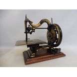 A rare Maxfield, Agenoria Works, Birmingham, sewing machine, engraved 'By Appointment to HRH